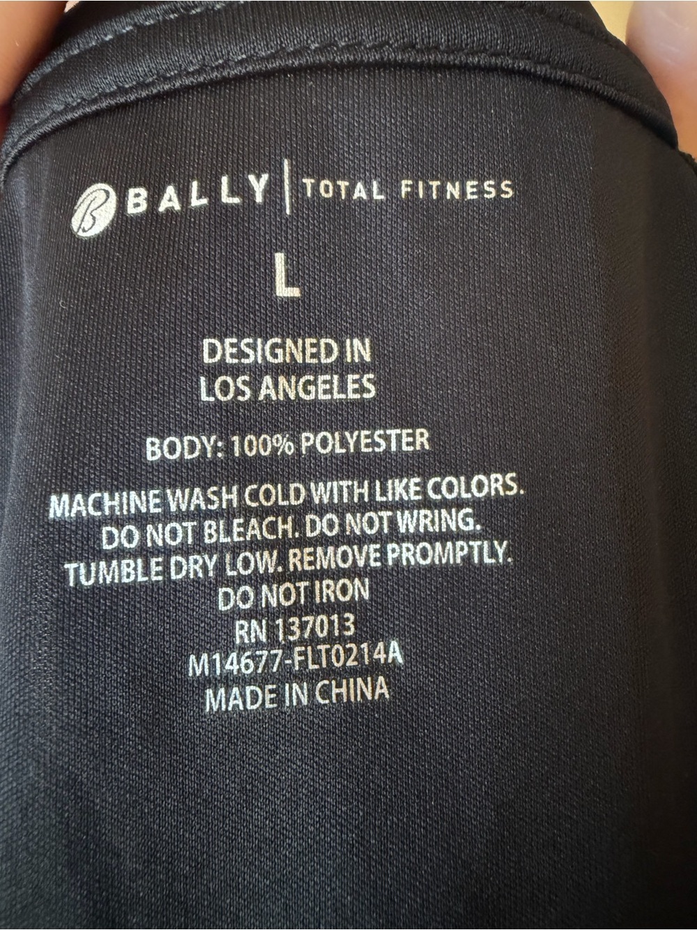 Bally Total Fitness Black Mesh Stripe Raglan Activewear Tee - Picture 5 of 5
